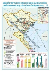 Bản đồ Miền Bắc tiếp tục xây dựng CNXH và chống chiến tranh phá hoại lần thứ 2 của Mĩ (1969 - 1973)